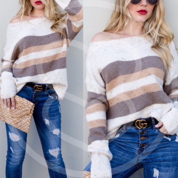 Bellanblue Sweaters - LINDLEY Stripeed Comfy Sweater